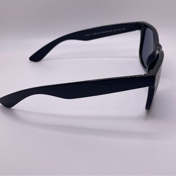 Black Polarized Sunglasses Wayfarer Silhouette Mens Womens - Picture 7 of 9